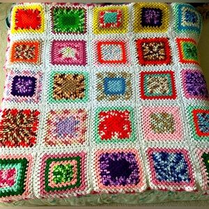 Vintage Queen Sized Crochet Afghan
